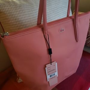 Lacoste zippered vertical tote